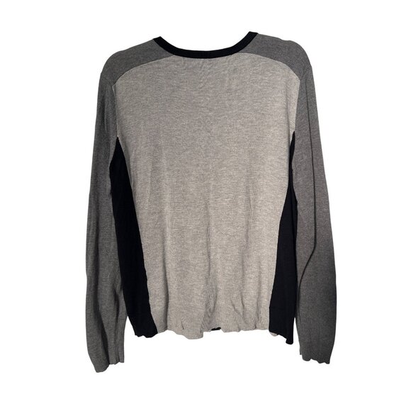 New York and Company 7th Avenue Button Front Cardigan Sweater Size XL Colorblock - Picture 2 of 7